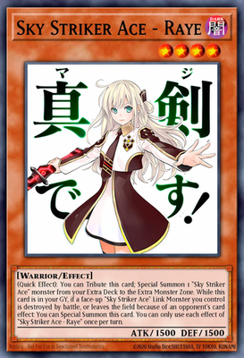 YuGiOh! Sky Striker Ace - Raye RA05-EN093 STAMPED ART Rarity 5