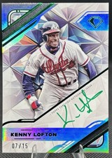 Kenny Lofton 2025 Topps Diamond Icons White Polychromatink Auto /15 Braves