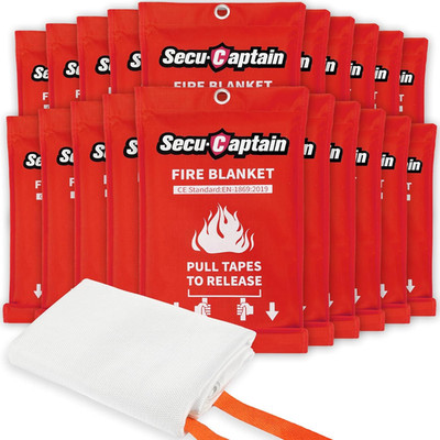 Emergency Fire Blanket for Home and Kitchen - 20 Pack 40''X40'' Flame Suppression