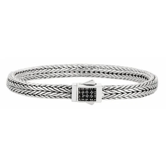 Nuevo Brazalete Zafiro Negro Phillip Gavriel Diseñador Plata de Ley 7.5" u 8" Foto 3 de 4