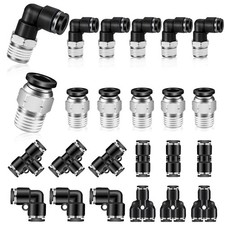 Push to Connect Fittings kits,10mm Tube OD x 1/4 Inch NPT Thread Male Elbow a...