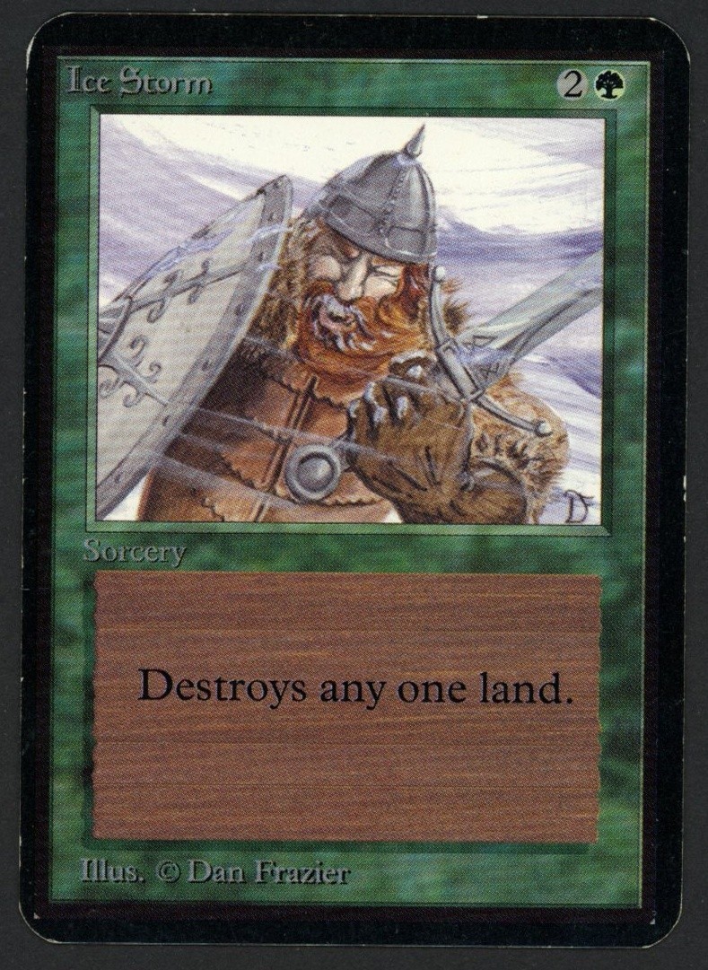 ***Alpha Ice Storm (Horizontal Bend)*** MTG Alpha Magic Kid Icarus