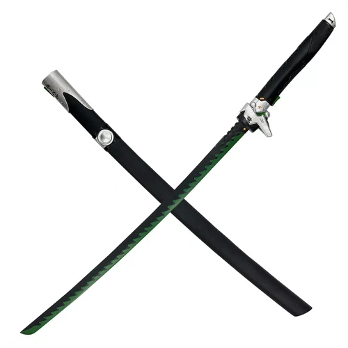 Genji Overwatch Ultimate Dragon Blade - Metal Blade with green Overall 40.5"