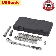 23 Piece 3/8" Drive Pass-Thru™ 6 Point Standard SAE/Metric Mechanics Tool Set