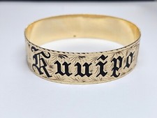 Custom Handmade 14k Yellow Gold 18mm Hawaiian Bangle