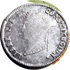 elf Bolivia 4 Soles 1856  PTS FJ Silver Llama  Die crack — photo 1