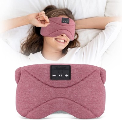 Bluetooth Sleep Mask with White Noise Timer Sleep Mask for Side Sleeper Block
