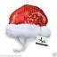 miniatuur 2 - Dog Santa Hat 3 Sizes Adjustable Plush Pom Christmas Sequins Aria