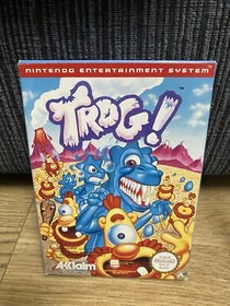 NES CIB Trog! Nintendo Entertainment System 1990 caja manual CIB PAL y protector