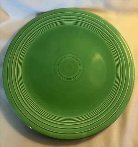 Vintage Fiesta 15" *Double Foot*  Light Green Chop Plate *Near Flawless*