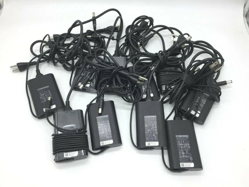Lot 10 Dell 65W 19.5V slim 7.4mm 5.0mm AC Adapter Charger Laptop mixed 3180 3189