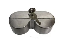 JENDYK YOKEMK4-KD Brushed Aluminum Double Knob Tractor Air Brake Lock (Keyed ...