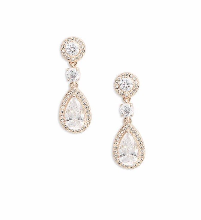 Nadri crystal drop best sale earrings