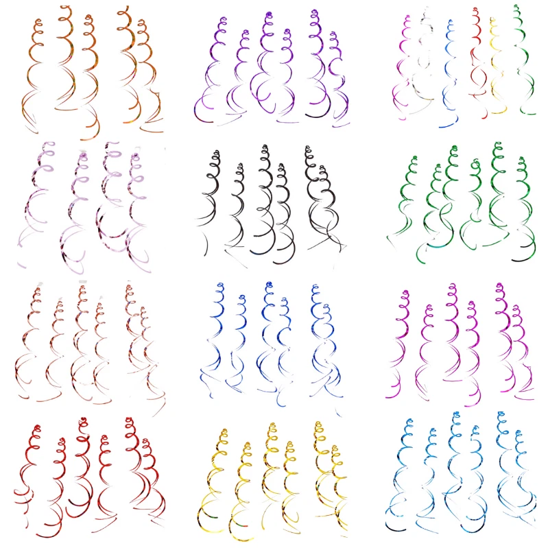 6 PACK Hanging Swirls Party Supplies Ceiling Decoration Wedding Birthday Spiral