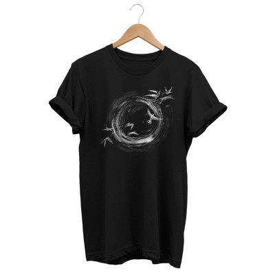 Vortex T-shirt Grunge Clothing Abstract Shirt Artsy Tee Geometric Top, Gift Idea