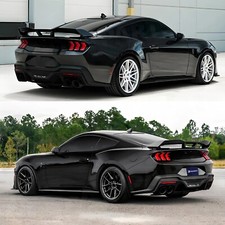 Gloss Black For 2024-2025 Ford Mustang Dark Horse Style Rear Trunk Spoiler Wing
