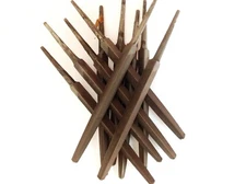 2Pc Hand file, round, triangular, 100 mm, first notch, Industrial quality, feile