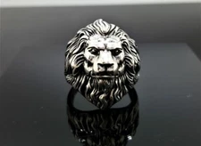 Lion Ring 925 STERLING SILVER Massive LION Head Royal Power Leo Lion King Exclus