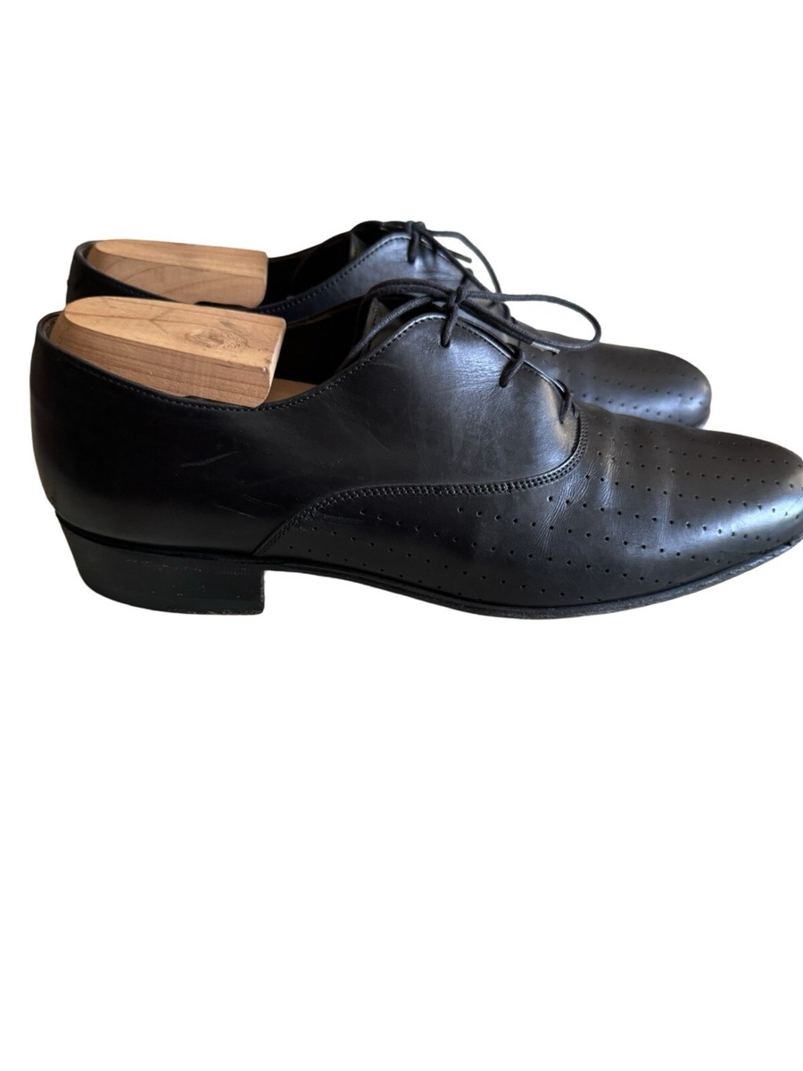 Lanvin Black Perforated Oxfords Black Lanvin Signature Leather Oxford Shoes | Lanvin main image 4