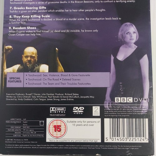 Torchwood - Series 1 Vol.2 (DVD, 2007) Doctor Who Spinoff BBC Slipcover - Picture 14 of 14