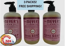 3X Pack Mrs Meyer's Clean Day PEONY Scent Hand Soap with Olive Oil & Aloe 12.5oz