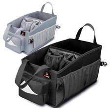 Car Seat and Trunk Organizer, SUV Front or Back Seat Storage - Passenger Black