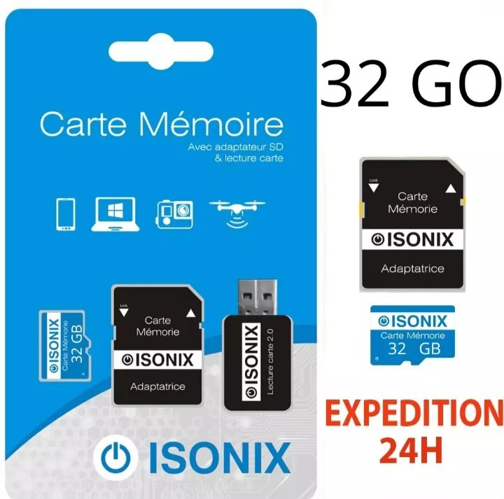 Micro SD Memory Card 32/64/128/256/512GB 100% Real Capacity & Class 10 + Adapter - Immagine 4 di 4