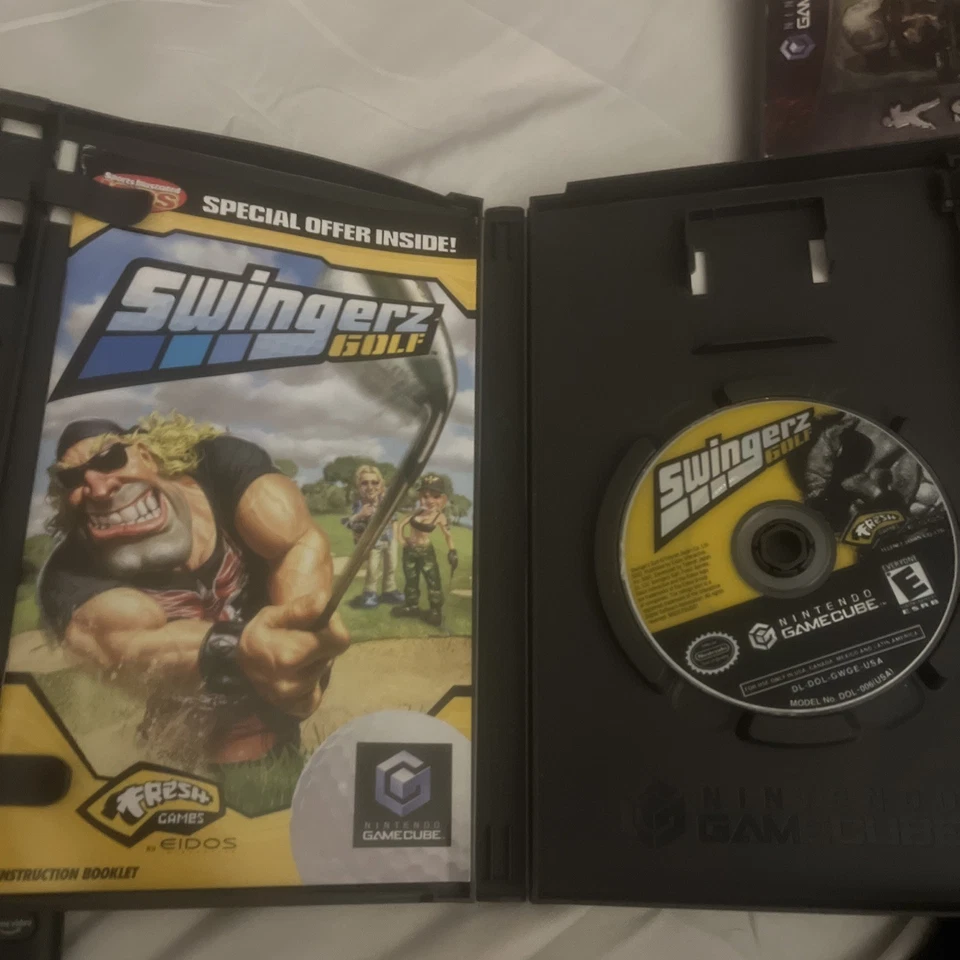 Swingerz Golf (Nintendo Gamecube, 2002) Cib Complete w/ Reg.Card TESTED Works - Image 3 of 4