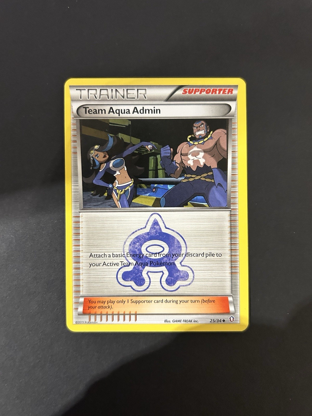 Team Aqua Admin - 25/34 Uncommon  Double Crisis Pokemon Non Holo LP