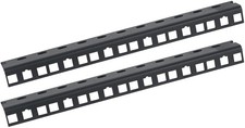 HMF 2x Rackschiene f&uuml;r Serverschrank 10 Zoll 6 HE  schwarz