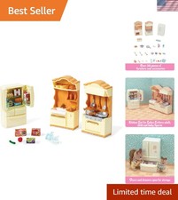 Compact Kitchen Playset with Refrigerator  Cookware - Perfect for Little Chefs
