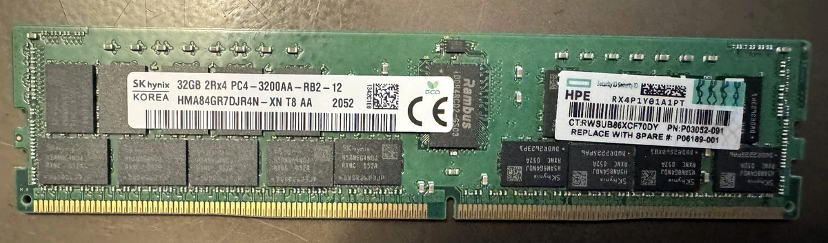 PC4-25600 (DDR4-3200) Bus Speed Computer RAM 32 GB Capacity per