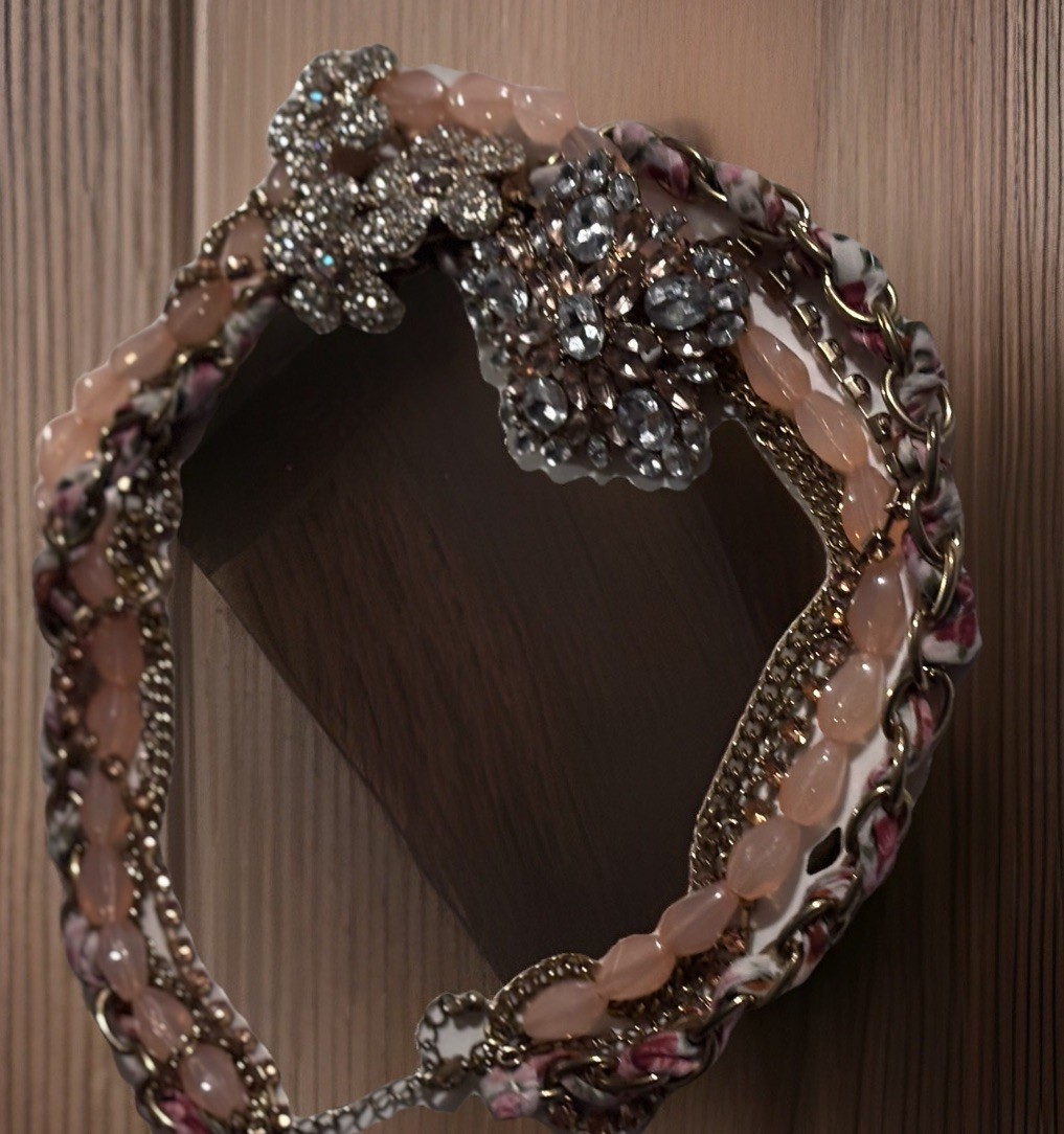 Vintage Rhinestone Statement Collar Multi Strand - image 2