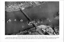 Aerial View of Cairo's Semerkand Bridge Print 1938 - Vintage Wall Art