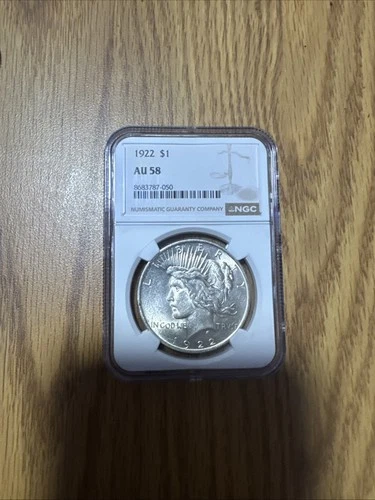1922 Peace Dollar NGC AU58 Certified