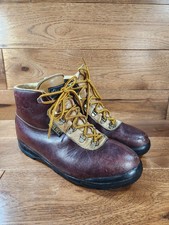 Vtg VASQUE Men's Burgundy Leather Skywalk Sundowner Gore-Tex Hiking Boots Sz 9 W