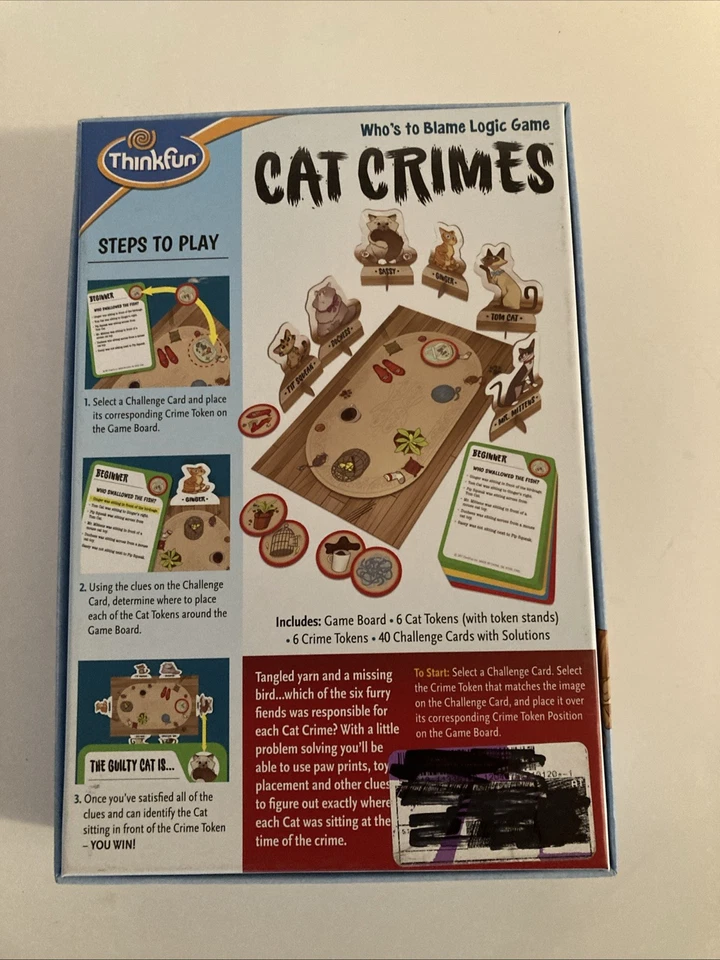 Juego de lógica ThinkFun Cat Crimes edades 8-adulto Foto 2 de 4