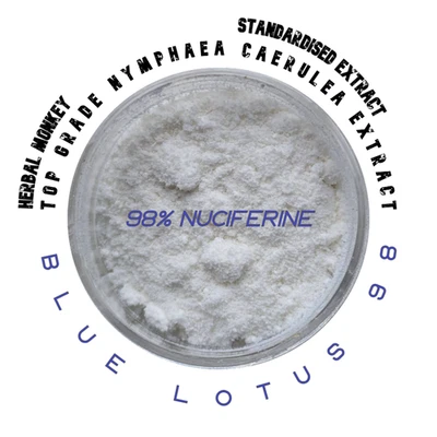 HERBALMONKEY Blue Lotus Flower 98% Nuciferine Extract | Nymphaea Caerulea | High Quality HPLC