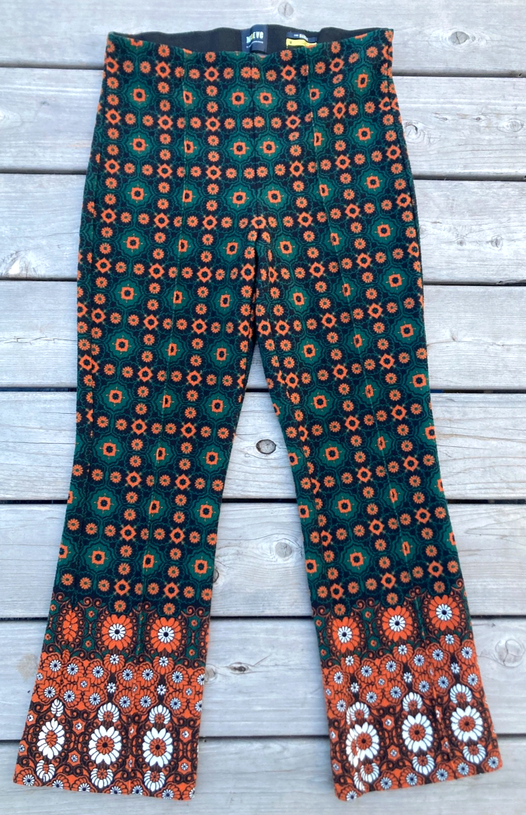 Anthropologie Maeve The Margot size M Floral Knit Kick Flare Pants EUC