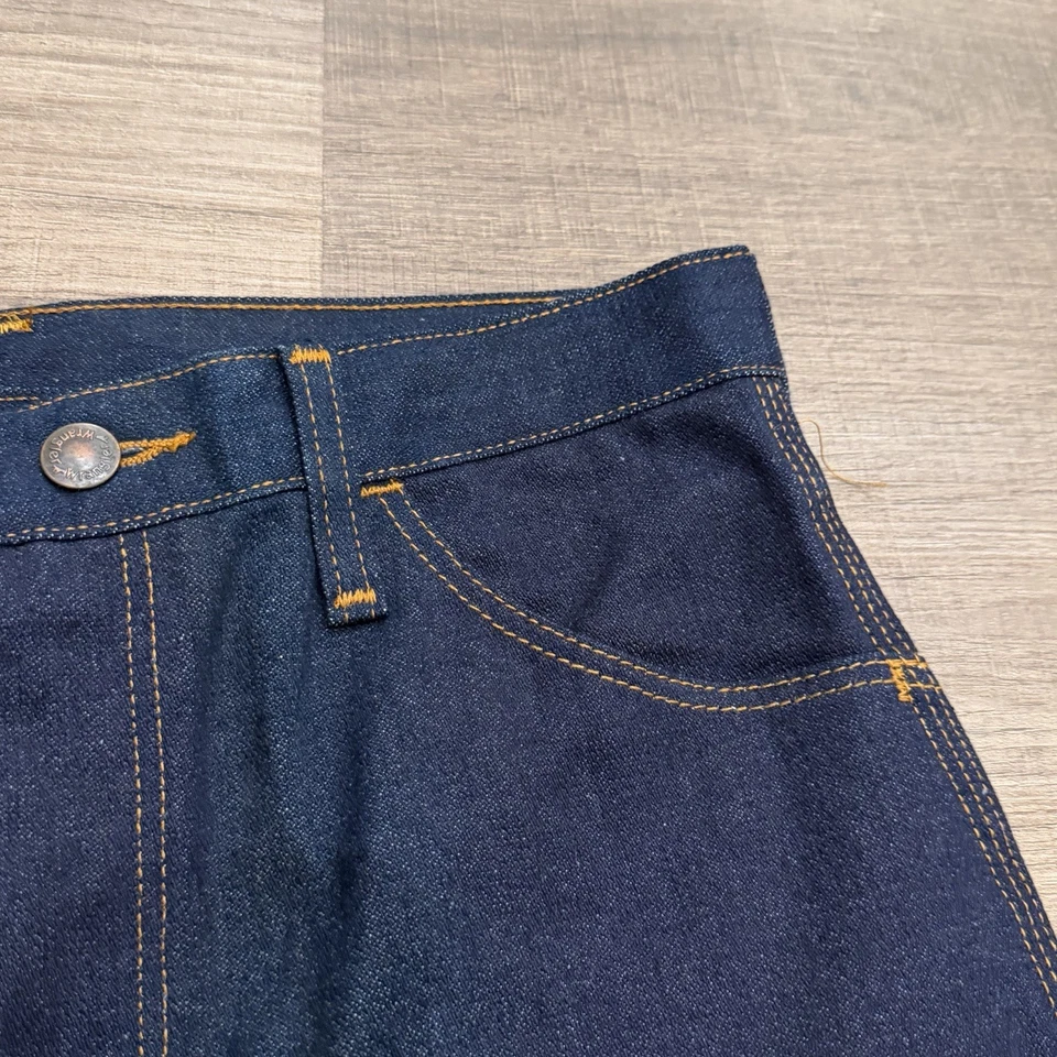 Vtg Wrangler Jeans 70s NOS 84410 GD Slim Fit Straight Leg Mens 30x34 Long - Image 4 of 4