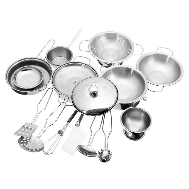 stainless steel miniature kitchen set