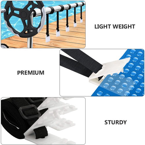 3 Sets Solardecke Cover -Zubehör Pool Sonnenabdeckungsgurte Und Clips - Bild 3 von 12
