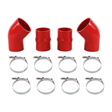 For 94-02 Dodge Ram Pickup 5.9L Red Silicone Intercooler Boot Hose w/Clamps Kit