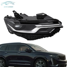 Passenger Side For 2020-2024 Cadillac XT6 LED Headlight w/o Super Cruise w/Black