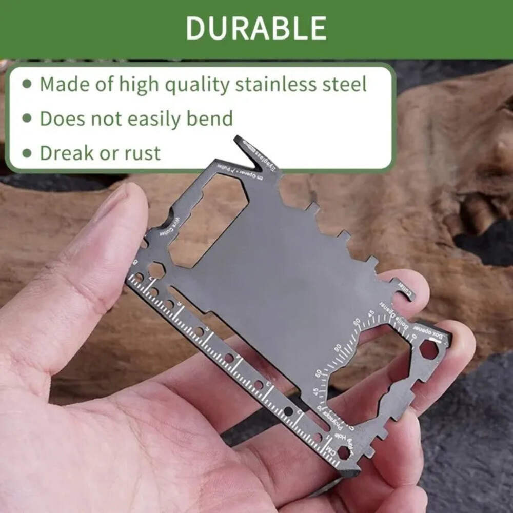 46-in-1 Credit Card Multi Tool for Camping Survival & Outdoor Adventures