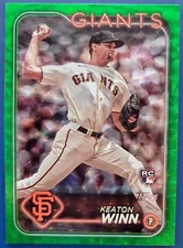 Keaton Winn /499 RC 2024 Topps Green Crackle Foil #83 San Fransisco Giants