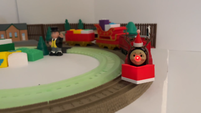 Thomas & Friends Christmas Train James as Rudolph + Santa Sleigh