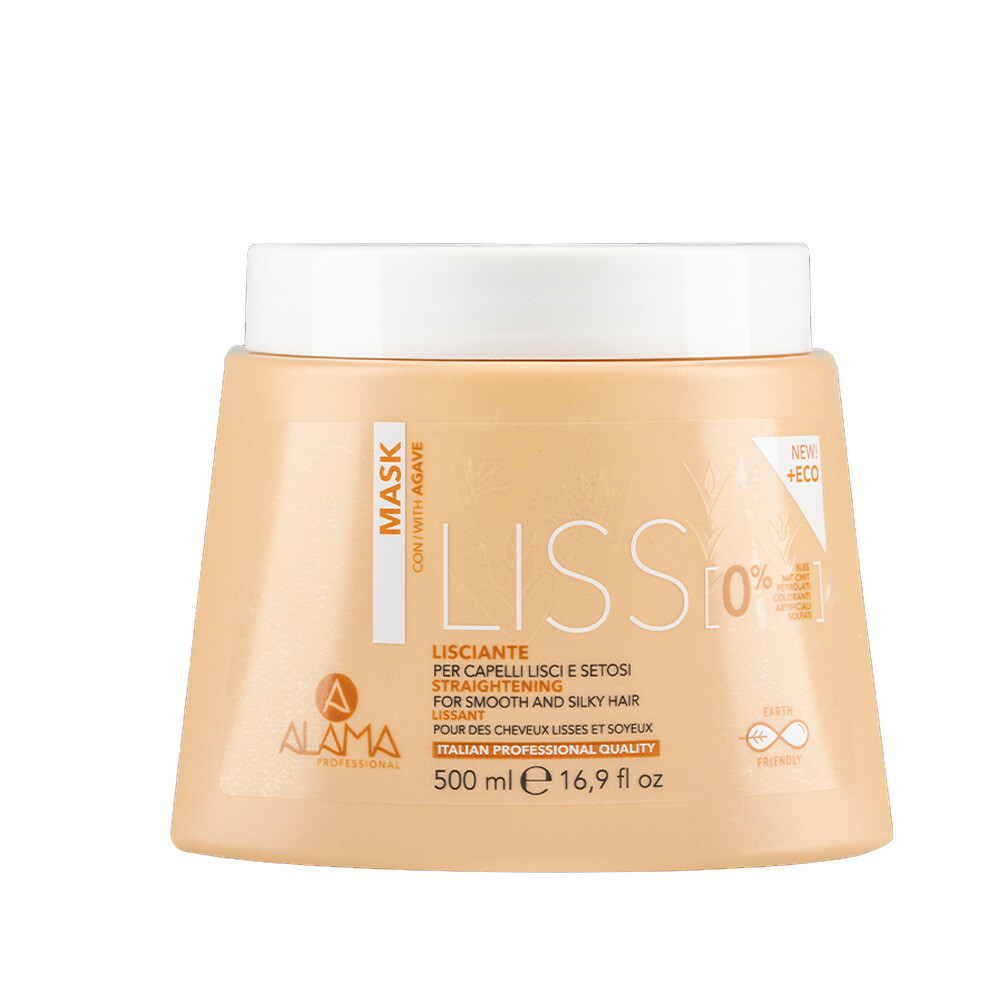 Maschera Lisciante Per Capelli Lisci Setosi Trattamento Anti Crespo Alama 500ml