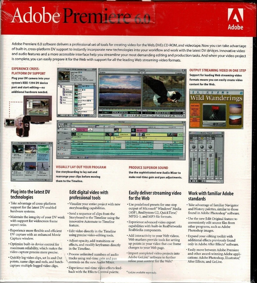 Adobe Premiere 6.0 Upgrade Apple New Sealed Full Retail Box PowerPC Mac 9.0 - Image 2 of 4