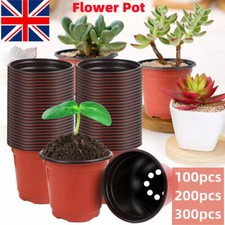 100-300x Plant Pots Plastic Terracotta Bucket Herb Flower Pot Planter Seed Tray